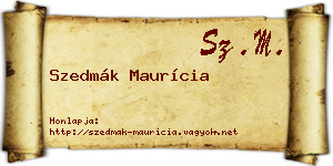 Szedmák Maurícia névjegykártya